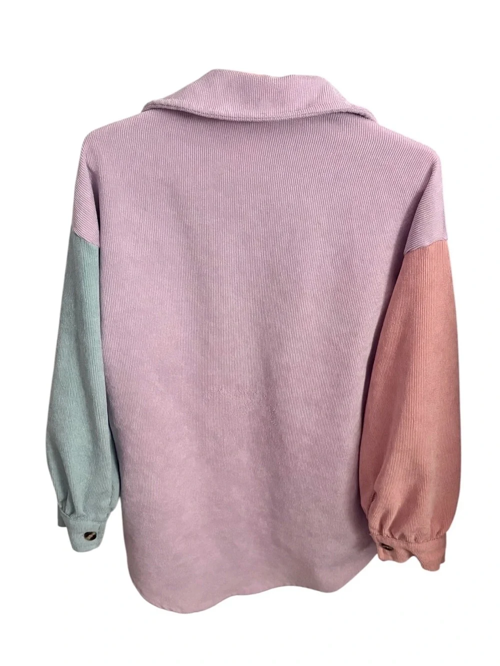Pastel Colorblock Corduroy jacket - Pink, Mint, Peach